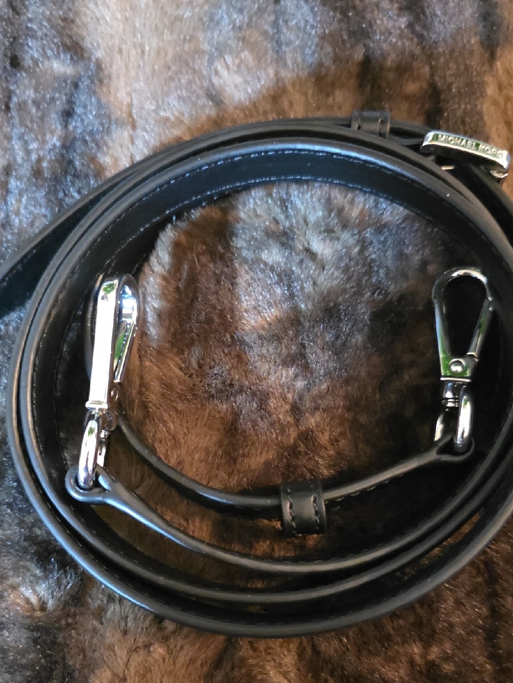 Nwt Michael Kors Black Leather Woven-Panel Satche AVRIL  LG . - Picture 10 of 10